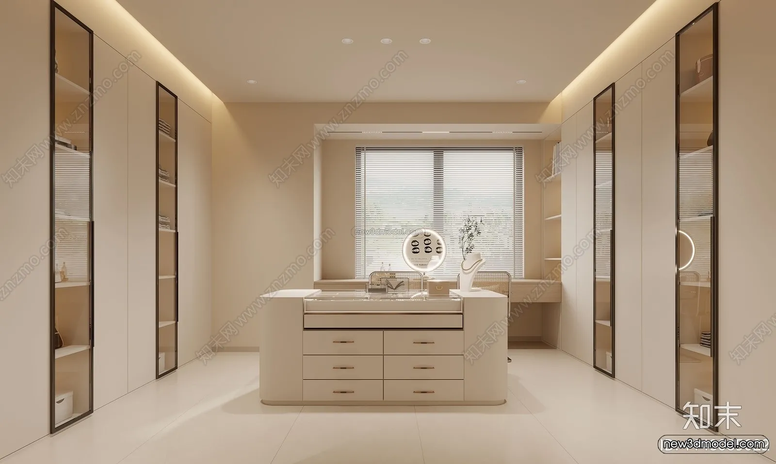 Modern Style Interior 3D Blocks and 3D Models – Bedroom 3D Scene – 582 – CORONA