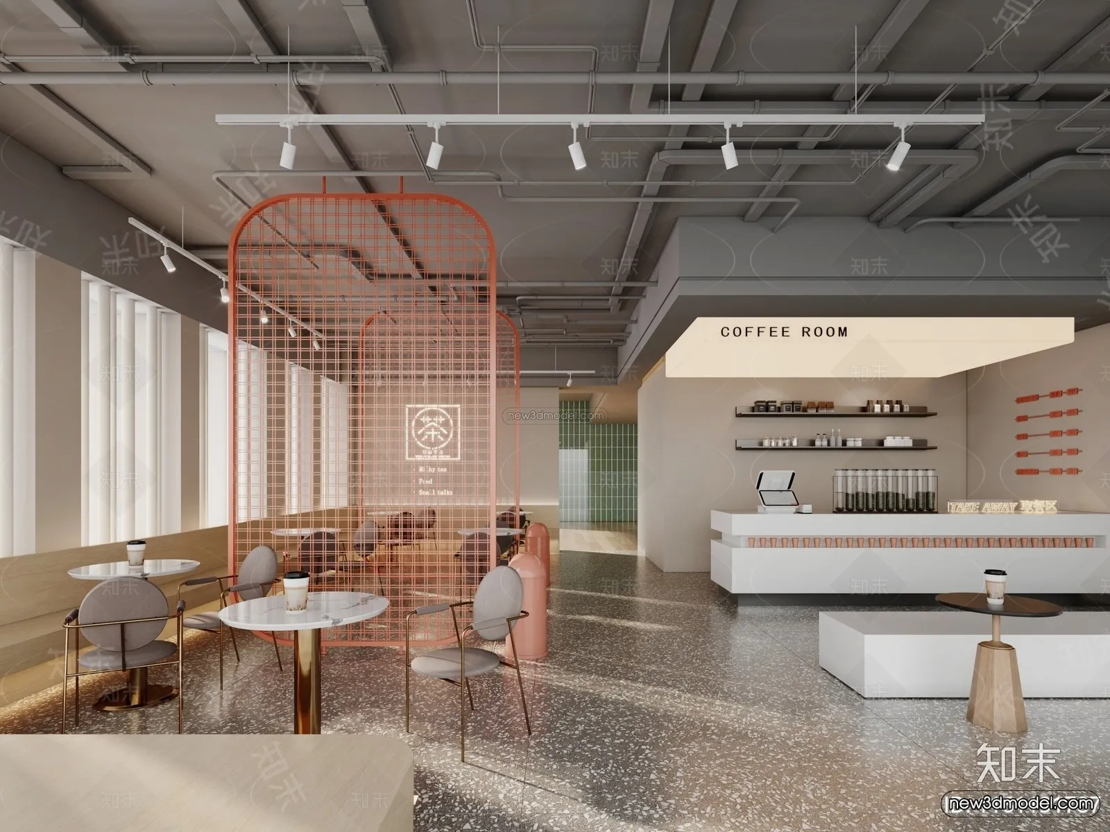 Modern Style Interior 3D Blocks and 3D Models – Coffee Shop 3D Scene – 821 – CORONA Modern Style Interior 3D Blocks and 3D Models – Coffee Shop 3D Scene – 821 – CORONA