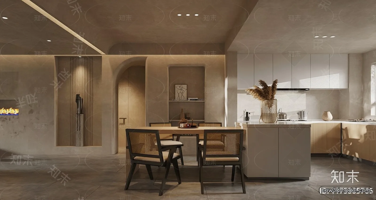 Modern Style Interior 3D Blocks and 3D Models – Dining Room 3D Scene – 591 – CORONA Modern Style Interior 3D Blocks and 3D Models – Dining Room 3D Scene – 591 – CORONA