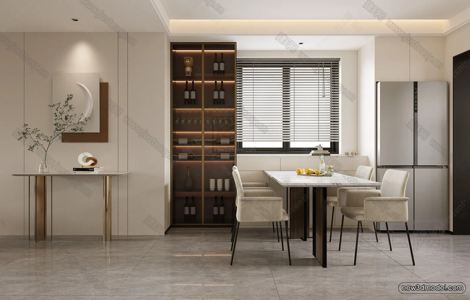 Modern Style Interior 3D Blocks and 3D Models – Dining Room 3D Scene – 594 – CORONA Modern Style Interior 3D Blocks and 3D Models – Dining Room 3D Scene – 594 – CORONA