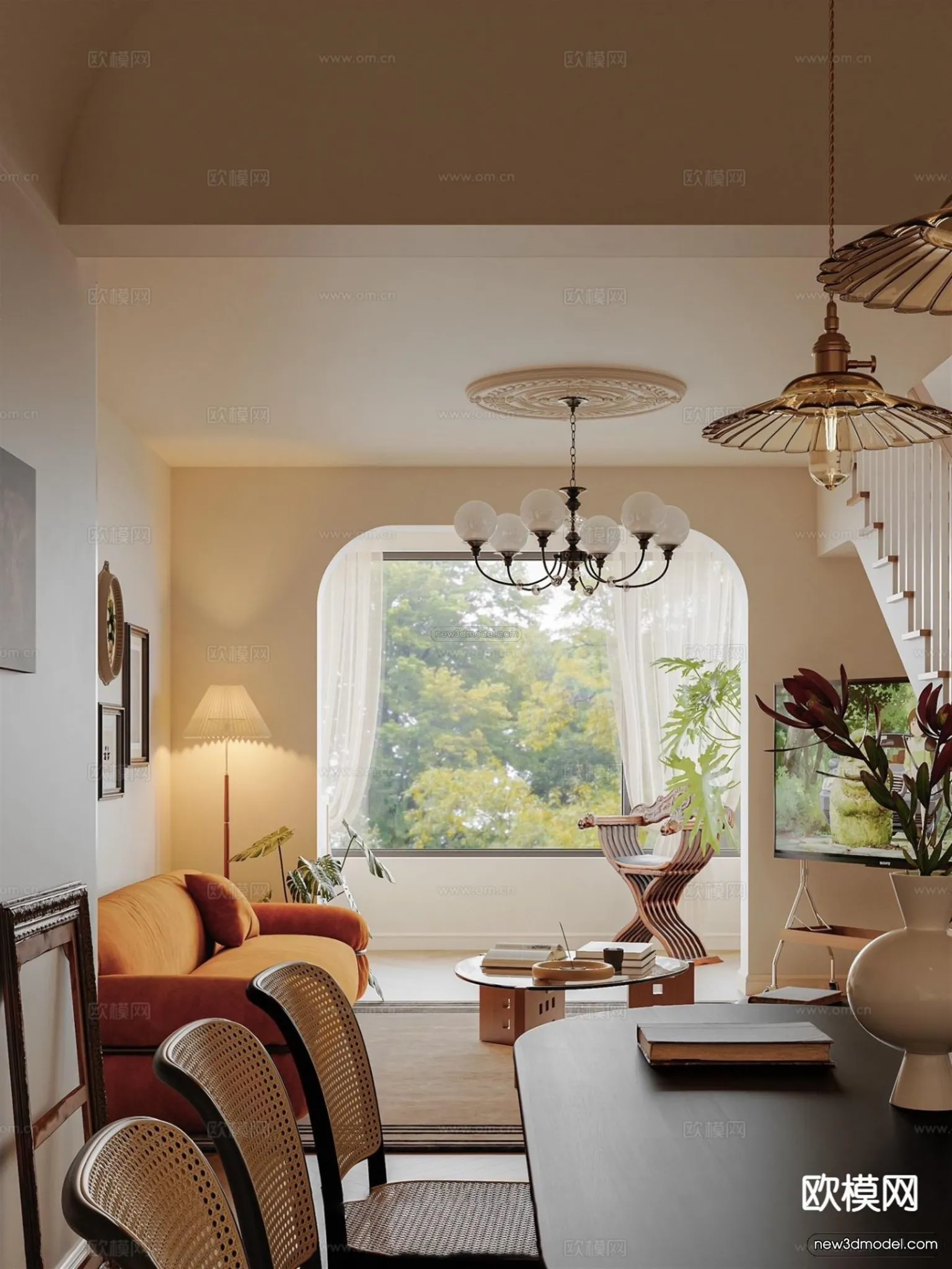 Modern Style Interior 3D Blocks and 3D Models – Dining Room 3D Scene – 595 – CORONA Modern Style Interior 3D Blocks and 3D Models – Dining Room 3D Scene – 595 – CORONA