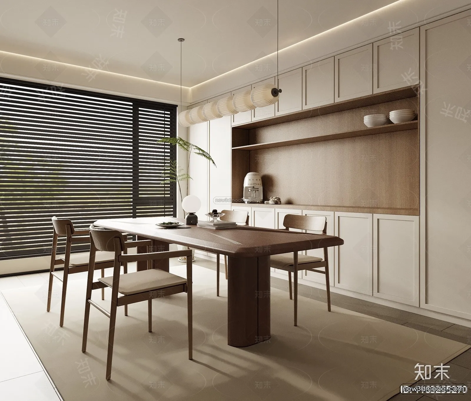 Modern Style Interior 3D Blocks and 3D Models – Dining Room 3D Scene – 604 – CORONA Modern Style Interior 3D Blocks and 3D Models – Dining Room 3D Scene – 604 – CORONA