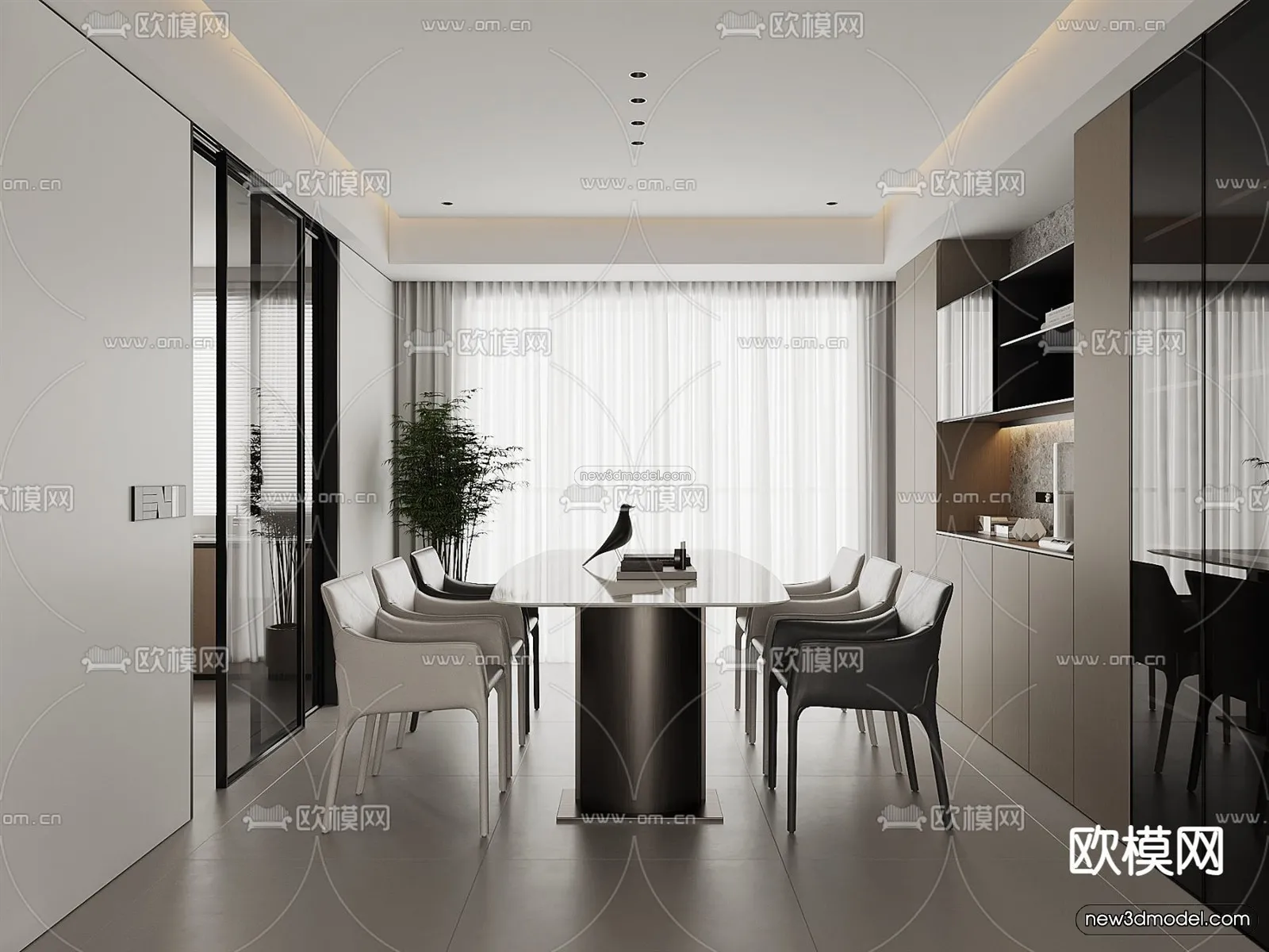 Modern Style Interior 3D Blocks and 3D Models – Dining Room 3D Scene – 609 – CORONA Modern Style Interior 3D Blocks and 3D Models – Dining Room 3D Scene – 609 – CORONA