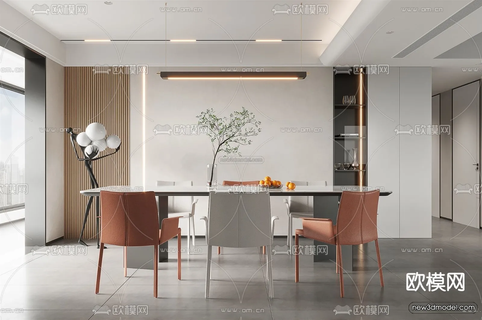 Modern Style Interior 3D Blocks and 3D Models – Dining Room 3D Scene – 611 – CORONA Modern Style Interior 3D Blocks and 3D Models – Dining Room 3D Scene – 611 – CORONA