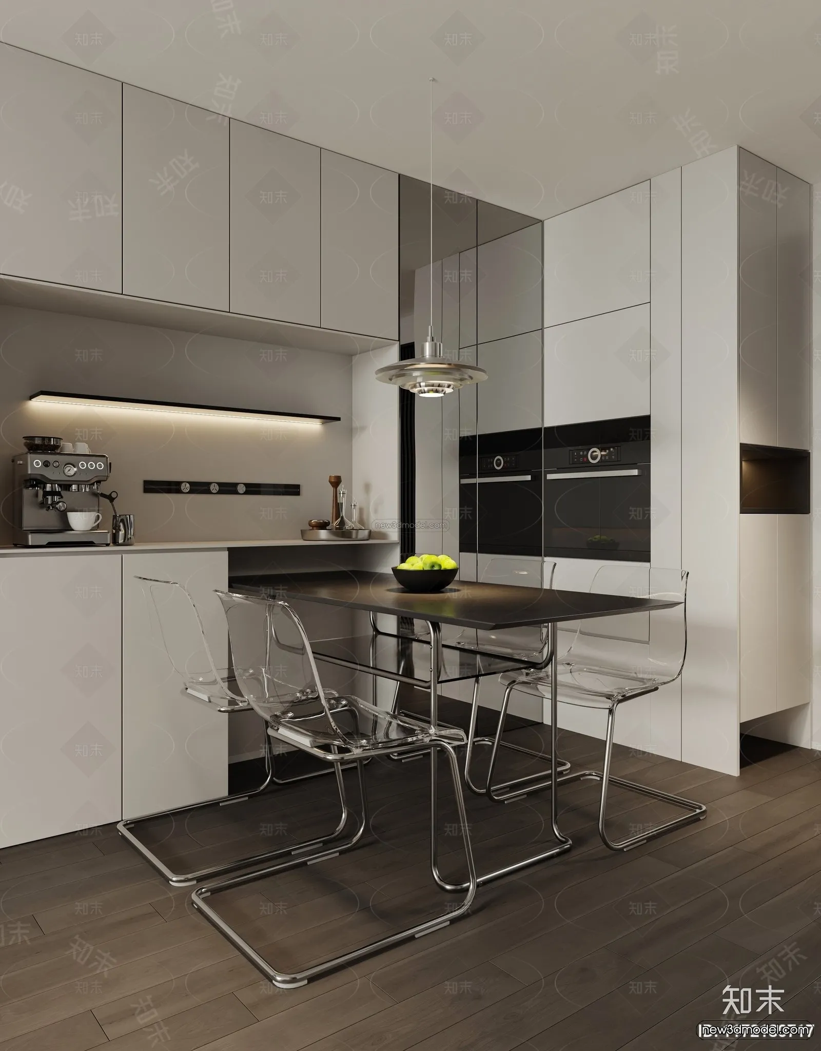 Modern Style Interior 3D Blocks and 3D Models – Kitchen 3D Scene – 622 – CORONA