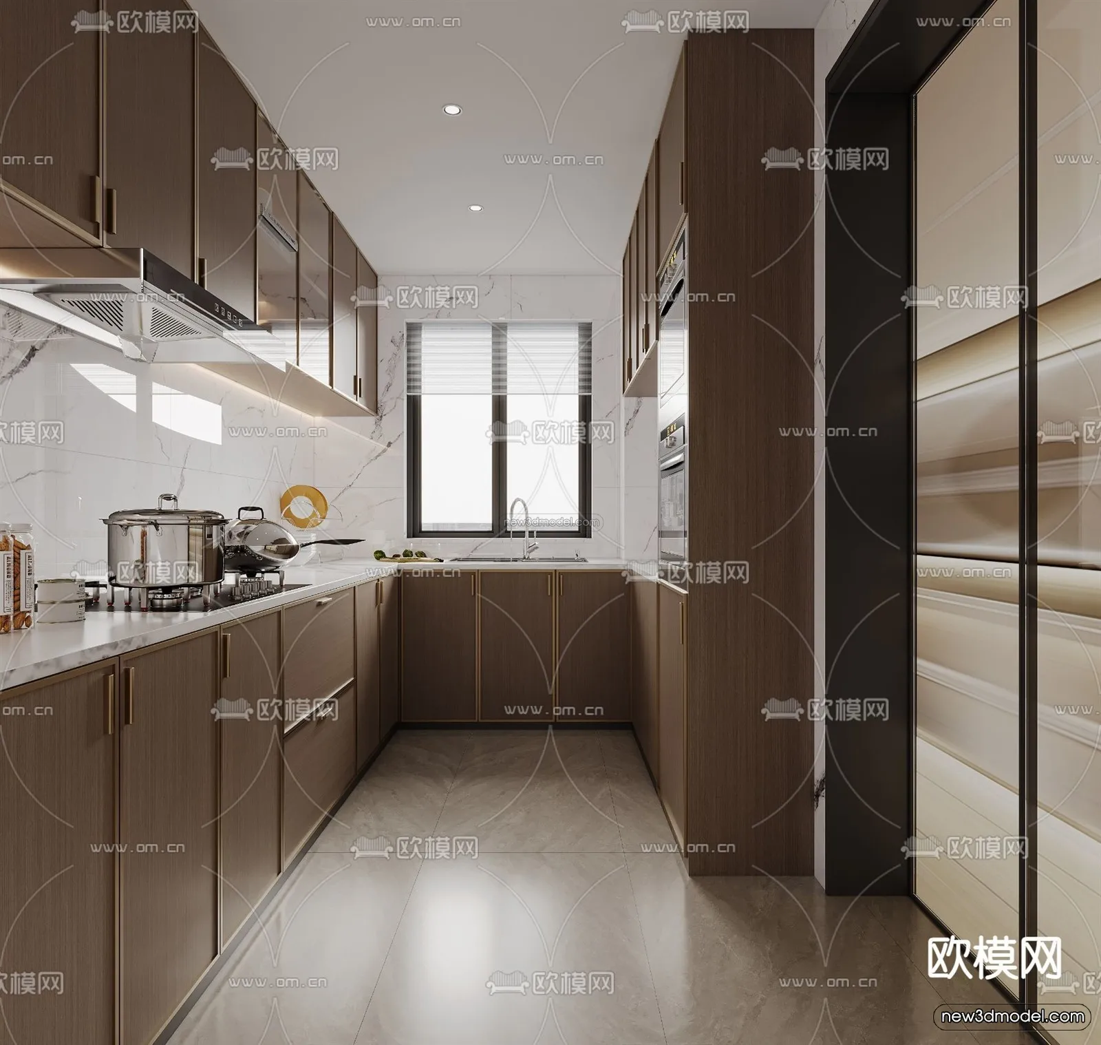Modern Style Interior 3D Blocks and 3D Models – Kitchen 3D Scene – 628 – CORONA