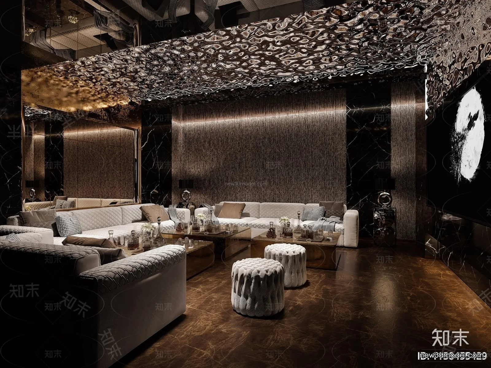 Modern Style Interior 3D Blocks and 3D Models – KTV 3D Scene – 760 – CORONA