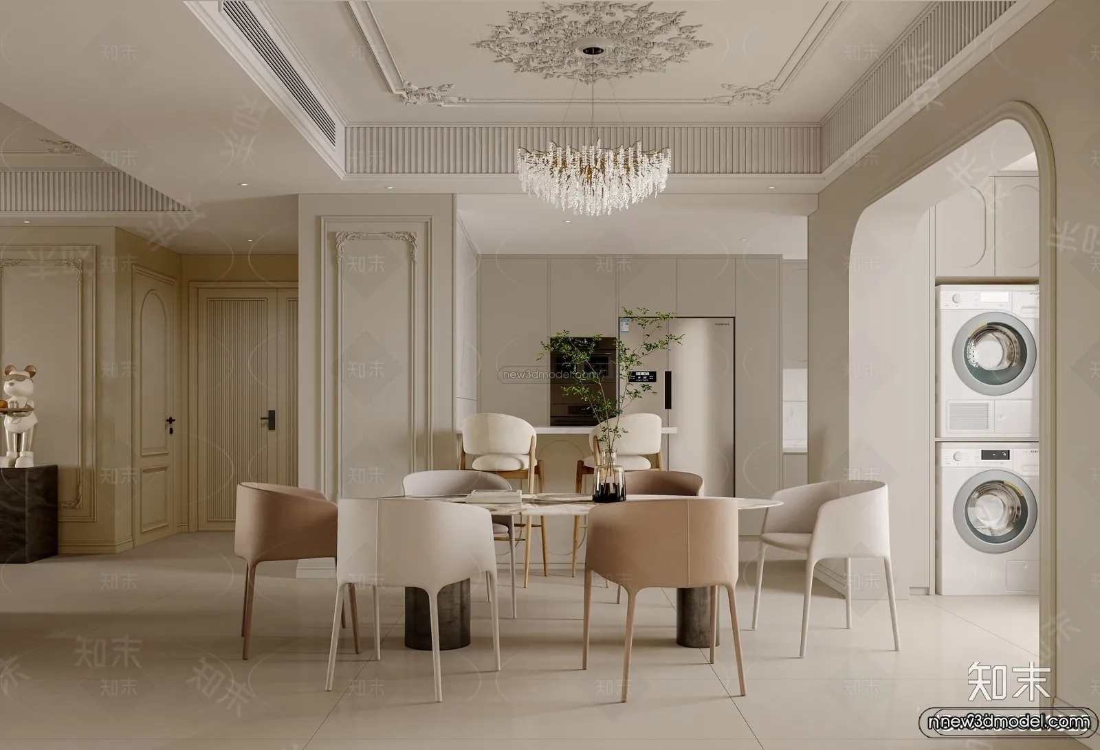 Modern Style Interior 3D Blocks and 3D Models – Living Room 3D Scene – 026 – CORONA