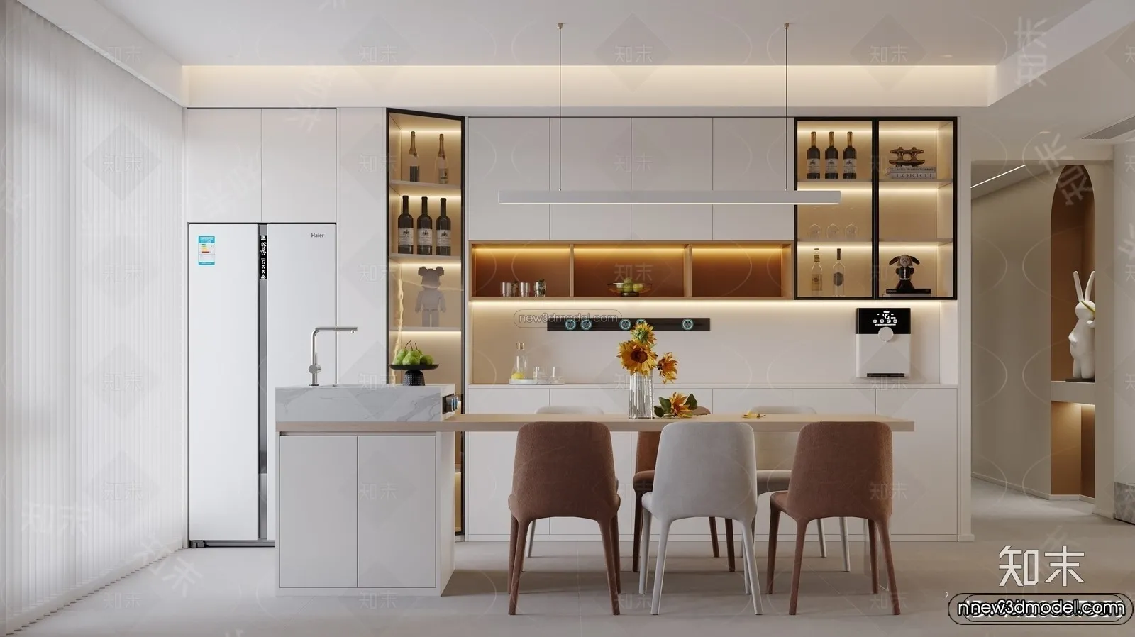 Modern Style Interior 3D Blocks and 3D Models – Living Room 3D Scene – 046 – CORONA