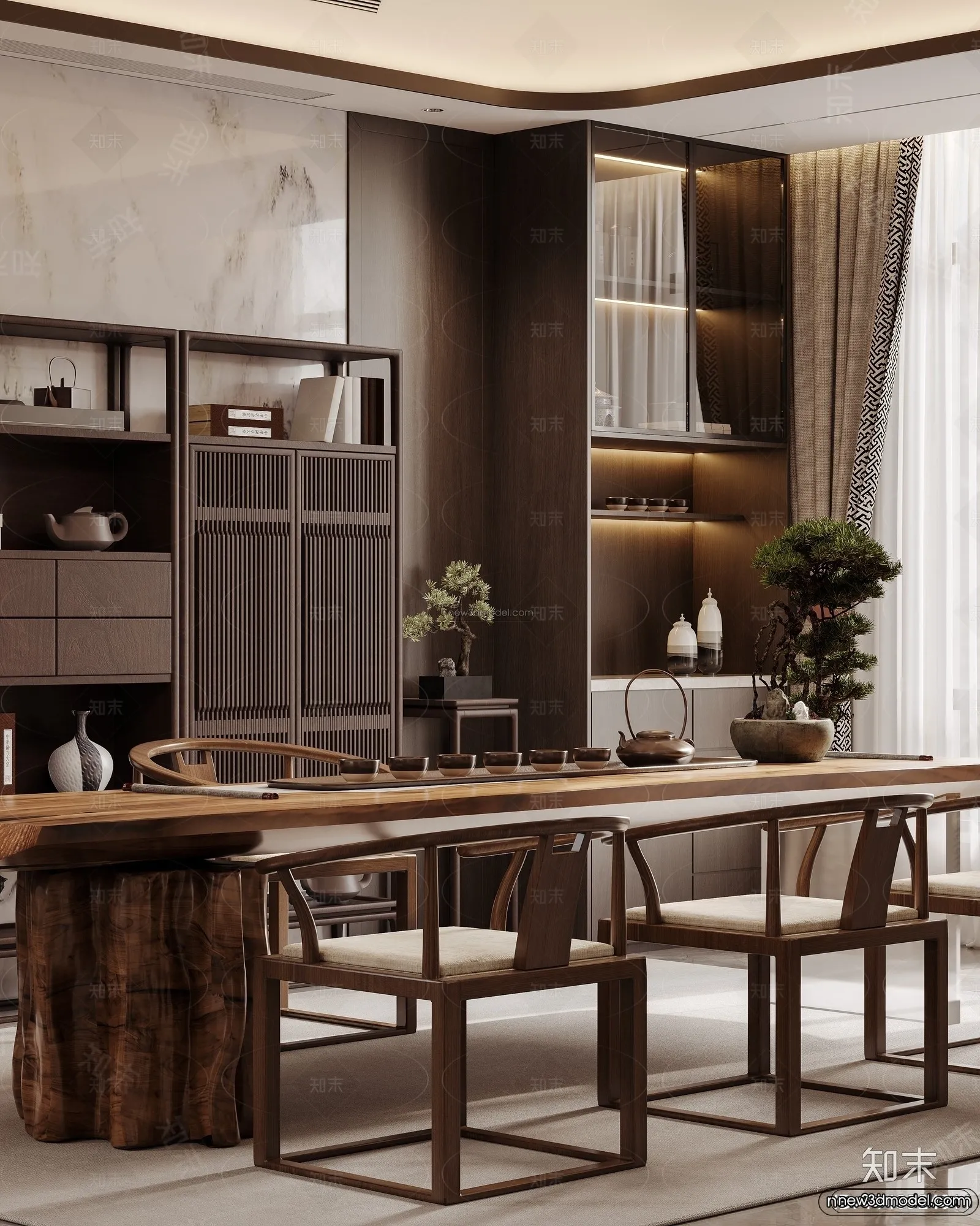 Modern Style Interior 3D Blocks and 3D Models – Living Room 3D Scene – 058 – CORONA