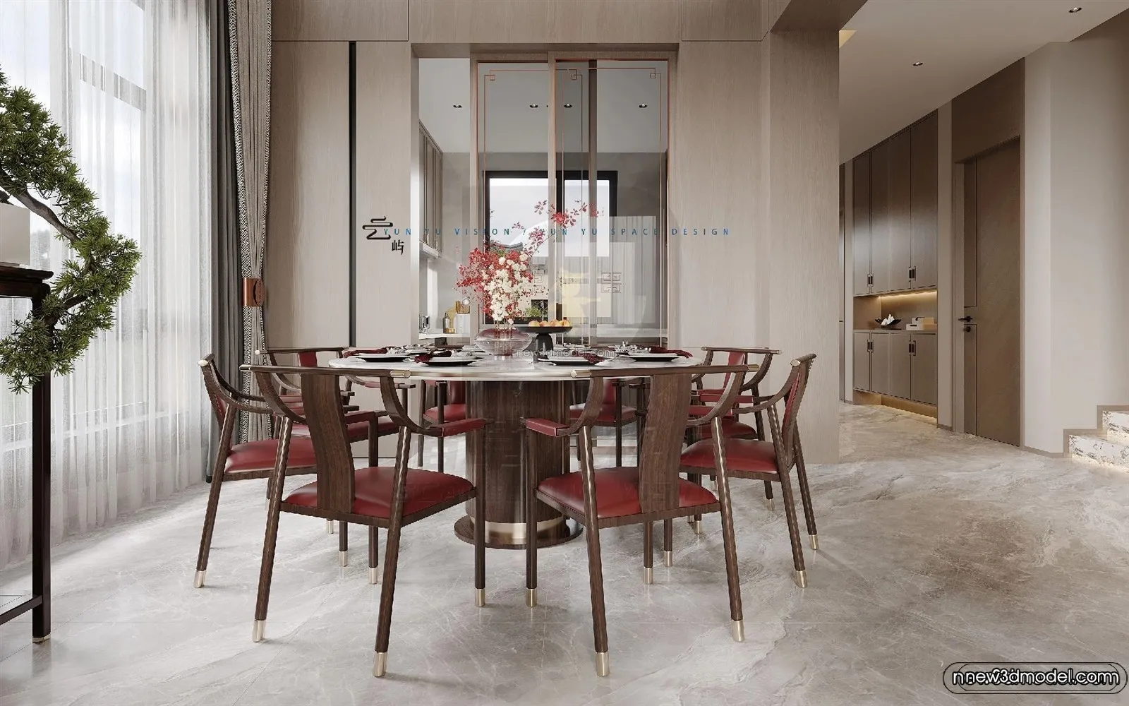 Modern Style Interior 3D Blocks and 3D Models – Living Room 3D Scene – 063 – CORONA