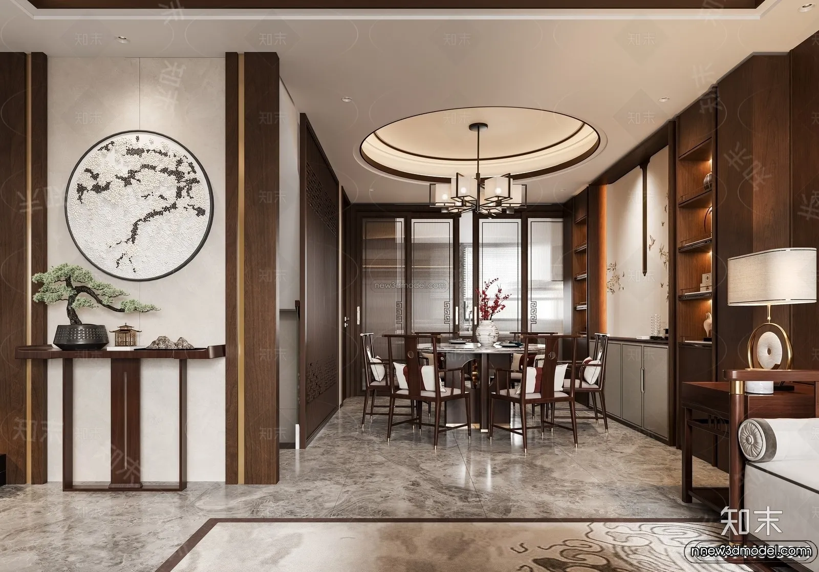 Modern Style Interior 3D Blocks and 3D Models – Living Room 3D Scene – 085 – CORONA