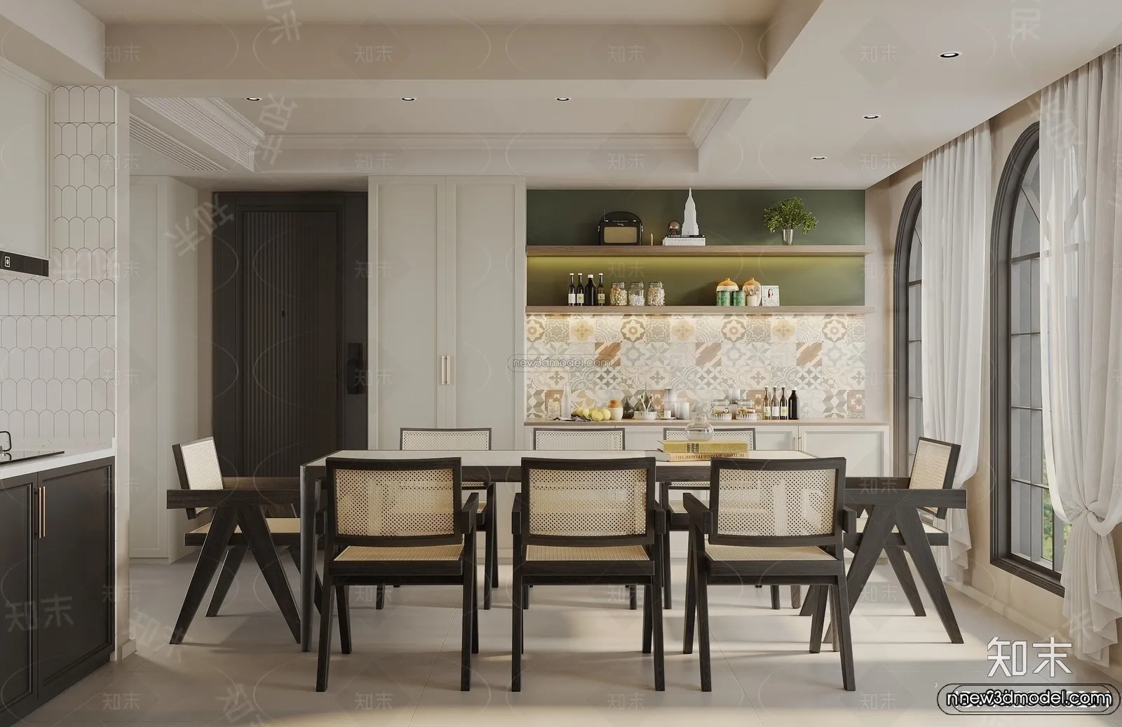 Modern Style Interior 3D Blocks and 3D Models – Living Room 3D Scene – 149 – CORONA