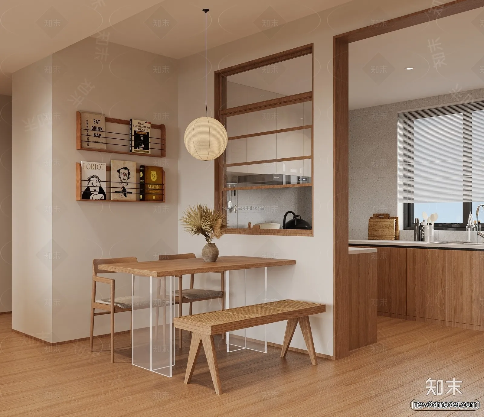 Modern Style Interior 3D Blocks and 3D Models – Living Room 3D Scene – 152 – CORONA