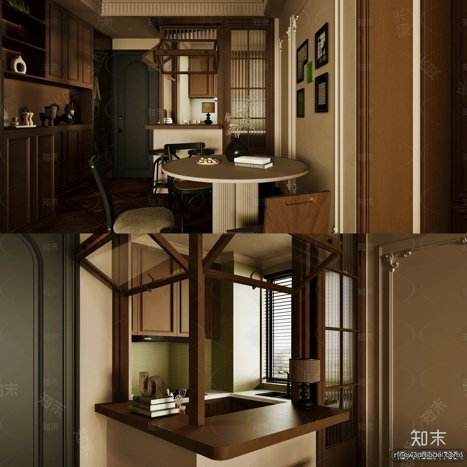 Modern Style Interior 3D Blocks and 3D Models – Living Room 3D Scene – 158 – CORONA