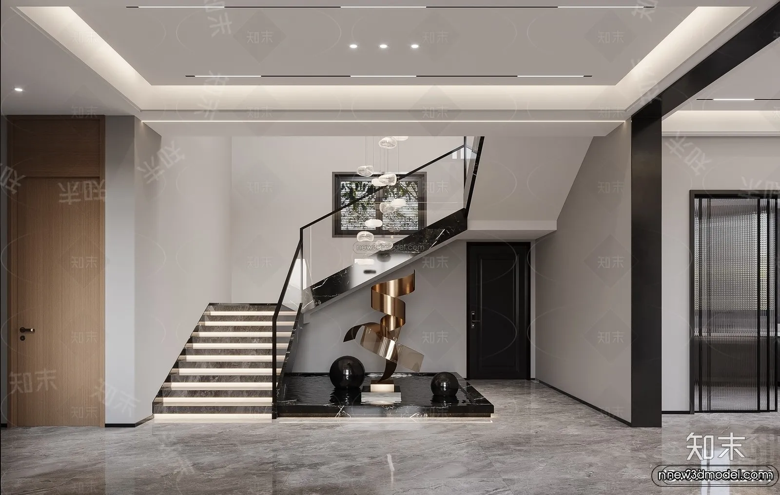 Modern Style Interior 3D Blocks and 3D Models – Living Room 3D Scene – 201 – CORONA