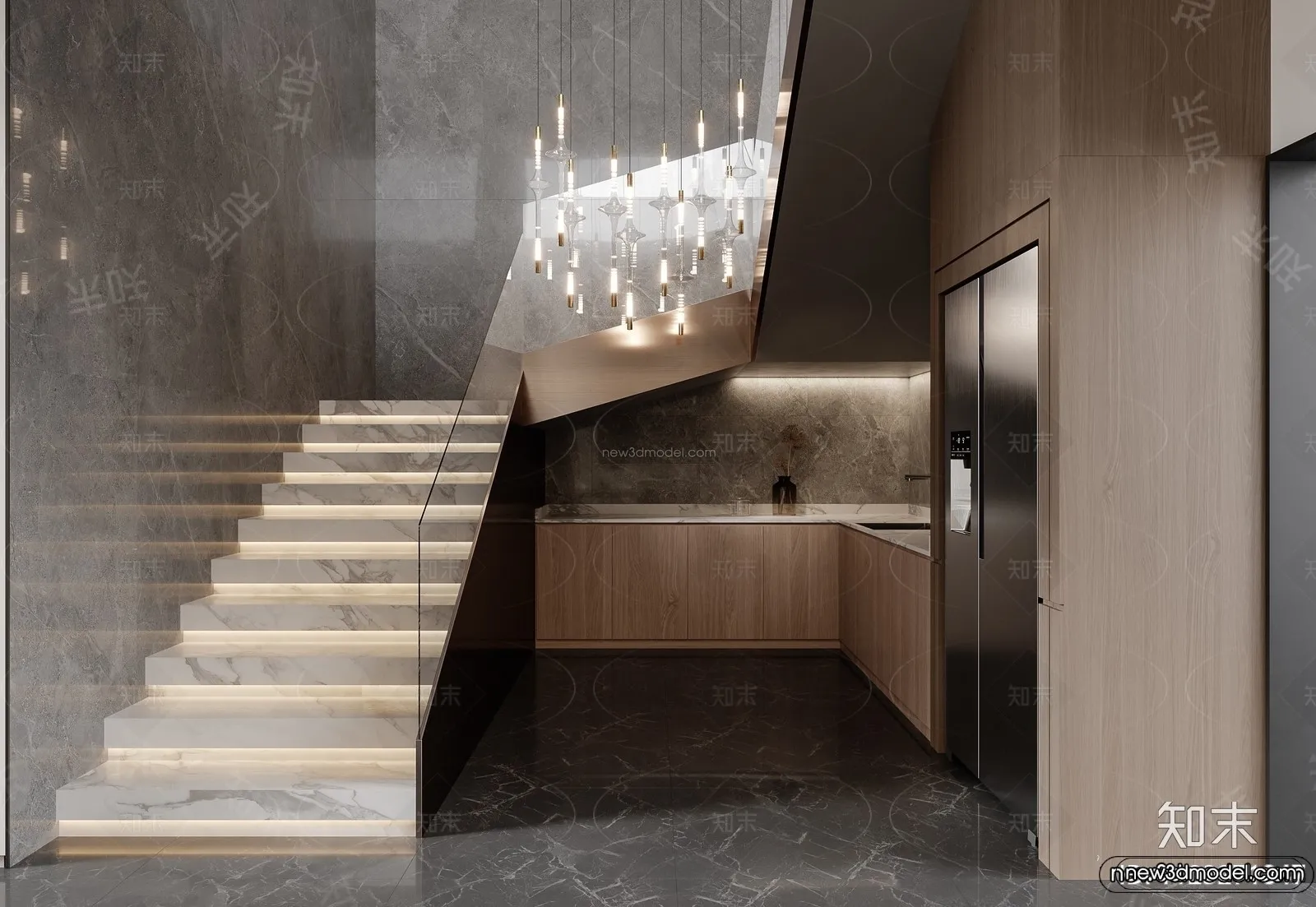 Modern Style Interior 3D Blocks and 3D Models – Living Room 3D Scene – 213 – CORONA