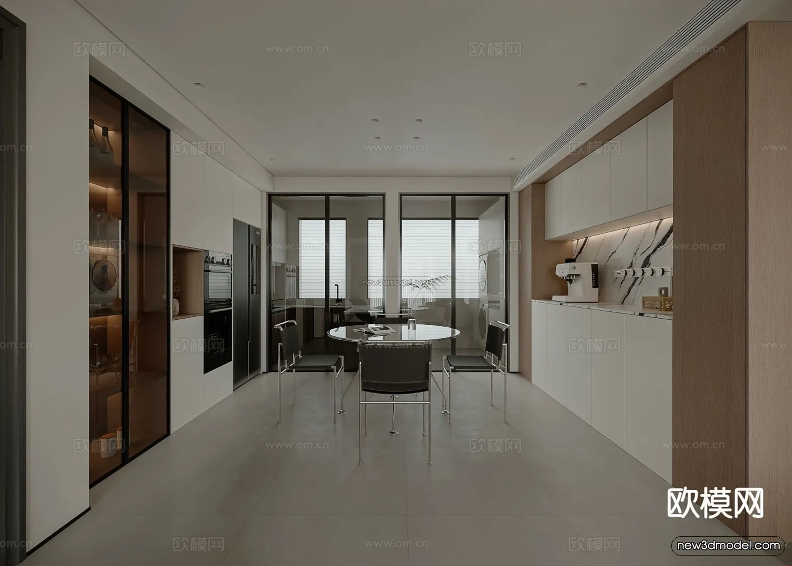 Modern Style Interior 3D Blocks and 3D Models – Living Room 3D Scene – 409 – CORONA