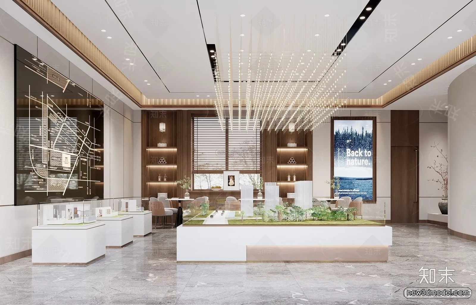 Modern Style Interior 3D Blocks and 3D Models – Lobby 3D Scene – 907 – CORONA