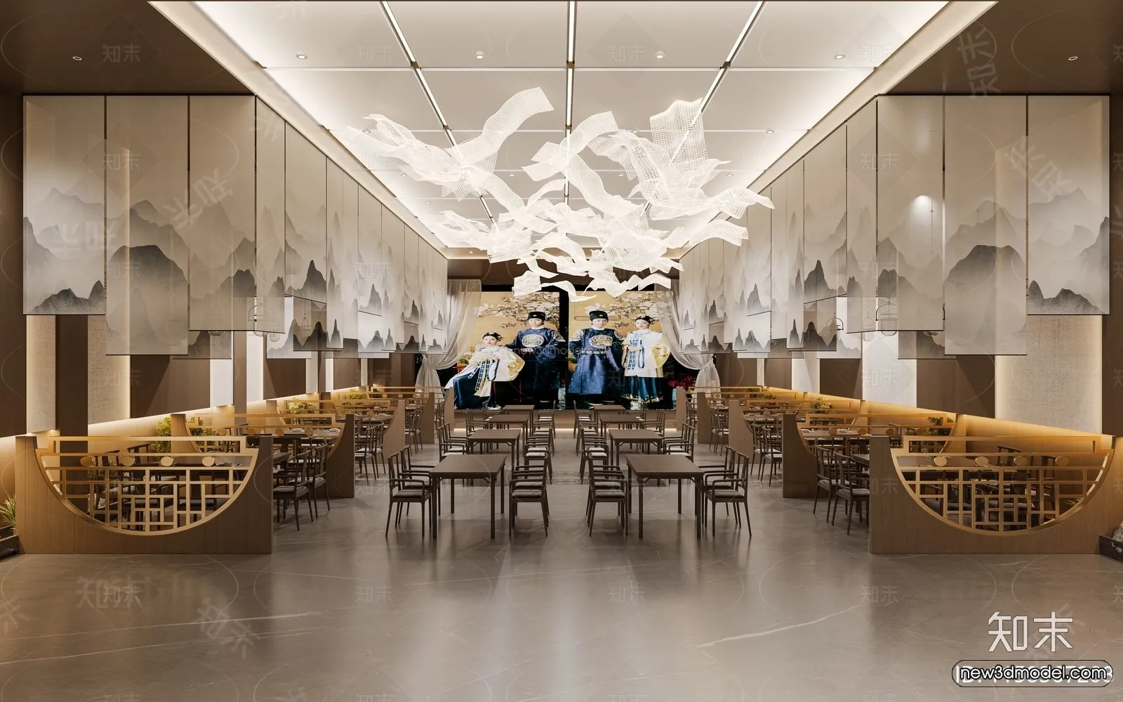 Modern Style Interior 3D Blocks and 3D Models – Wedding Hall 3D Scene – 939 – CORONA