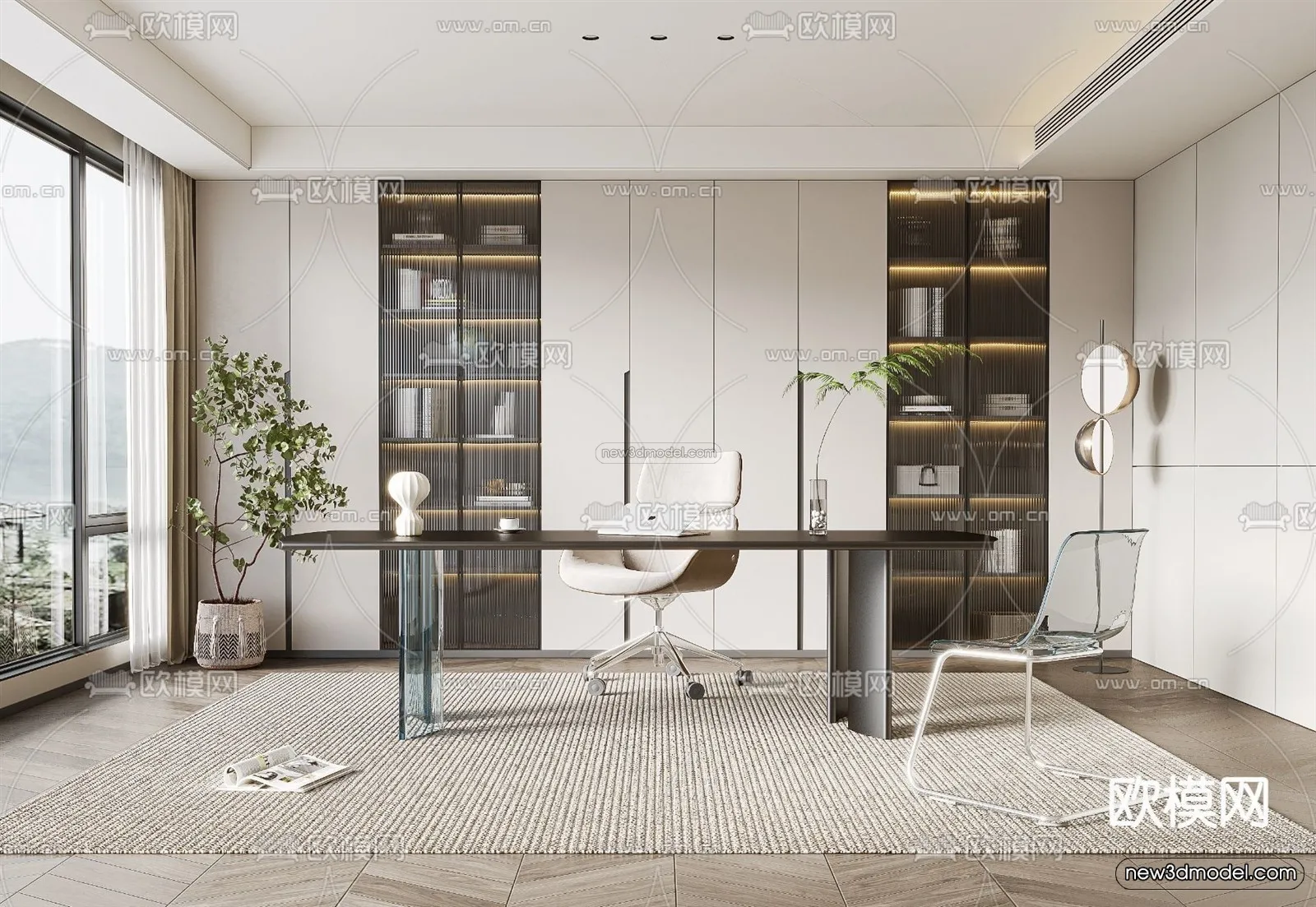 Modern Style Interior 3D Blocks – Dining Room 3D Model – 159 – VRAY Modern Style Interior 3D Blocks – Dining Room 3D Model – 159 – VRAY