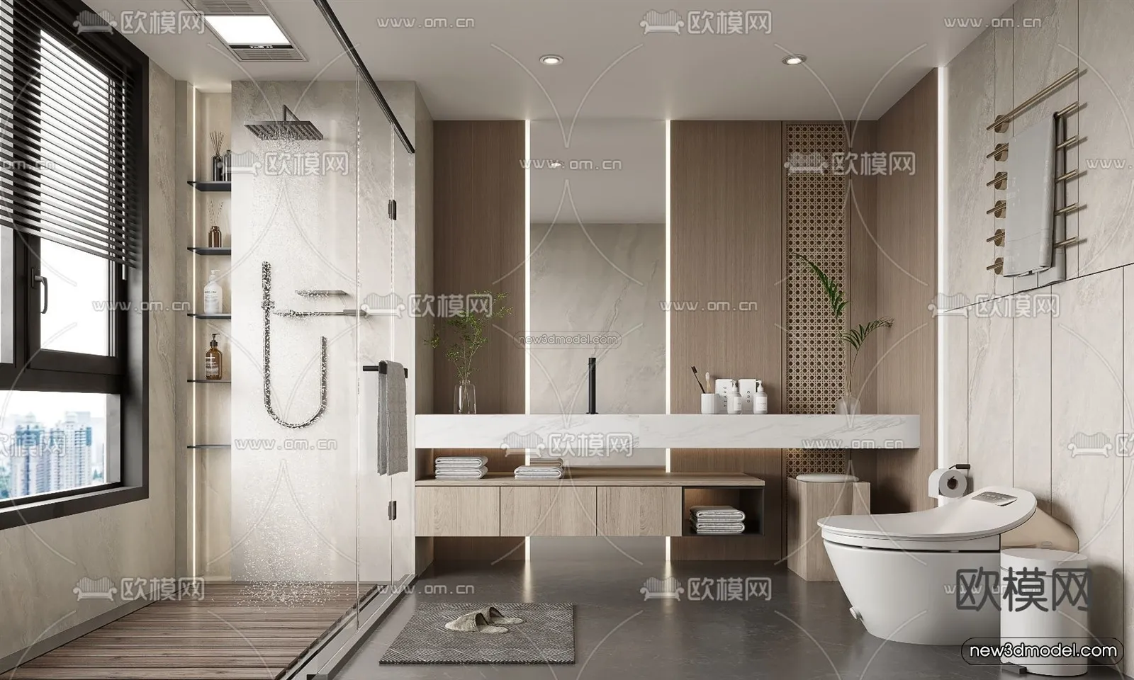 Modern Style Interior 3D Blocks – Kitchen 3D Model – 264 – VRAY