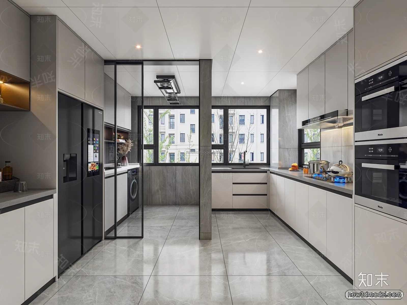 Modern Style Interior 3D Blocks – Living Room 3D Model – 125 – VRAY