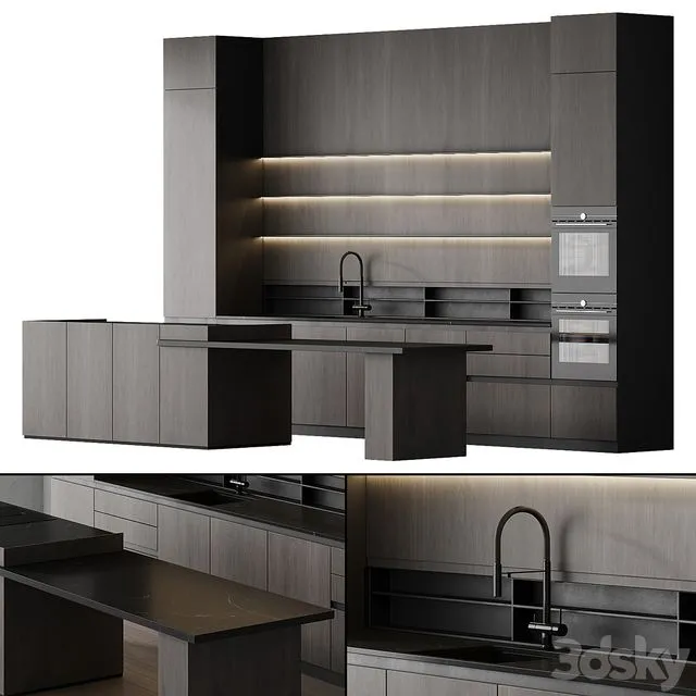 Modern style kitchen 006 kitchen modern 3D Model