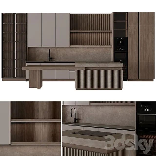 Modern style kitchen 56 3D Model