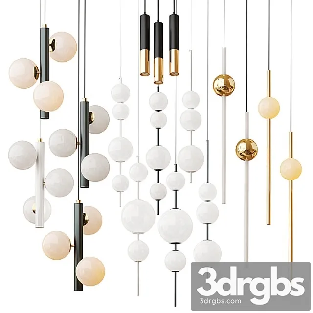 Modern Style Lighting Set 3 Lampatron Delightfull Lee Broom 3D Model Download