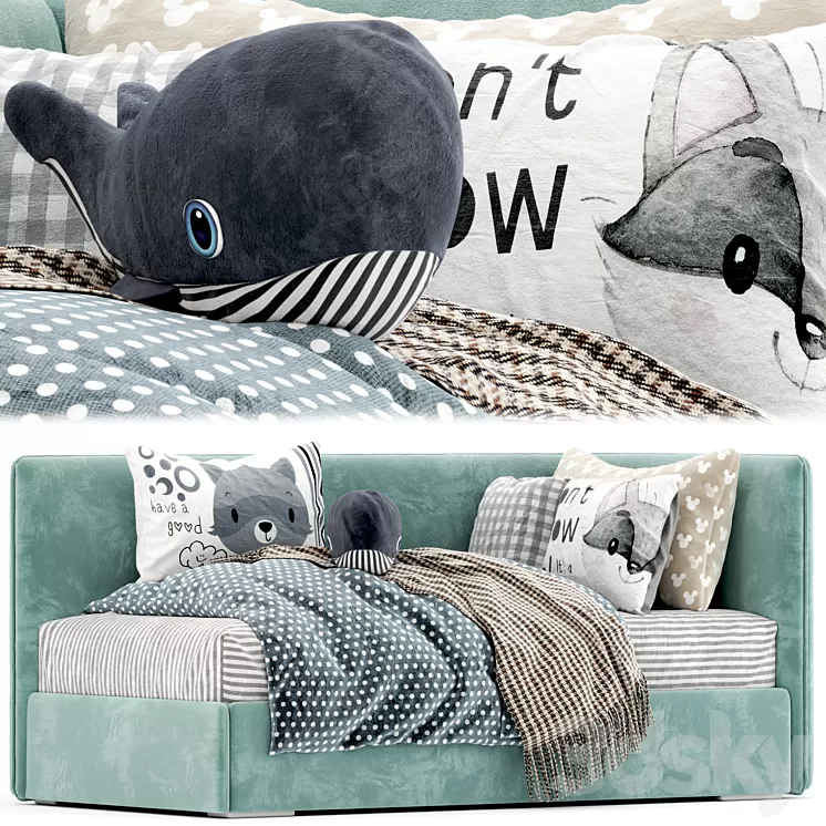 Modern style sofa bed 1 3D Model Free Download