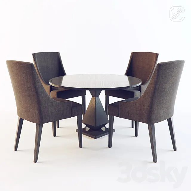 Modern Table and Chair 3DModel Modern Table and Chair 3DModel