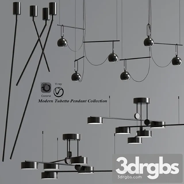 Modern tubetto pendant collection 3D Model Download