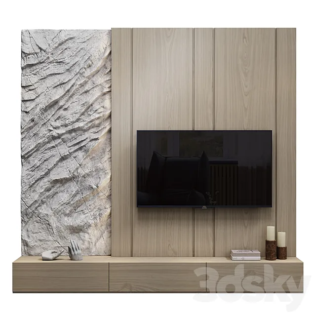 Modern TV wall 05 3D Model