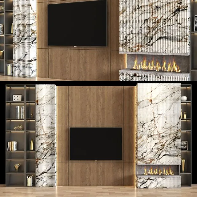 Modern Tv Wall 11 3D Model