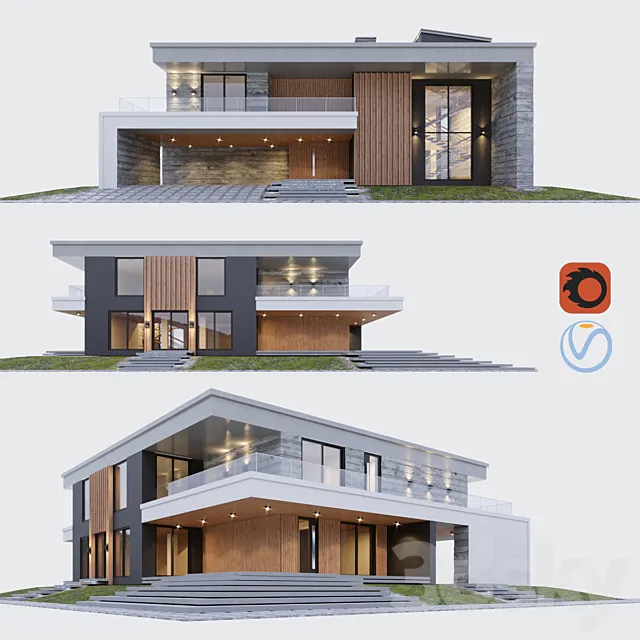 Modern villa 3D Model