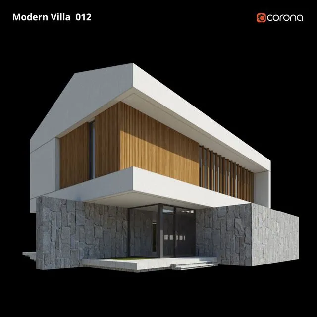Modern Villa Design 012 G + 2 3D Model