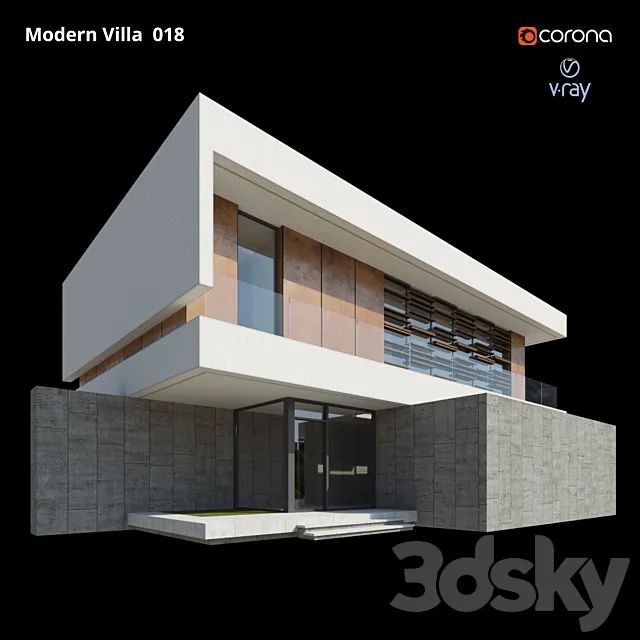 Modern Villa Design 018 3D Model