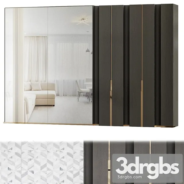 Modern wardrobe design 3D Model Download