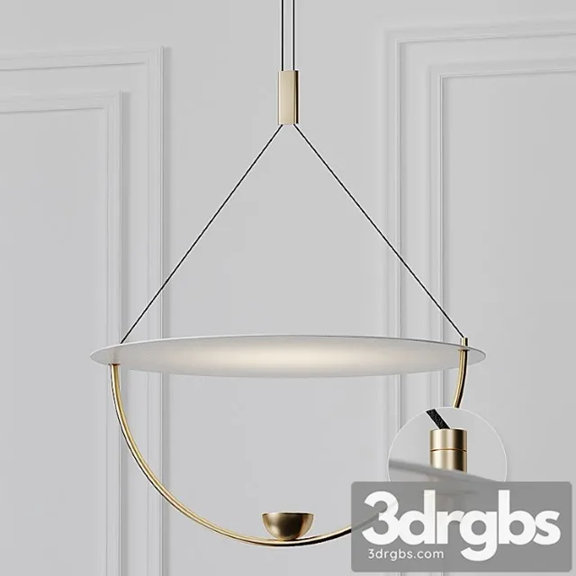 Modern white 16 inch led pendant chandelier on-off 3D Model Download