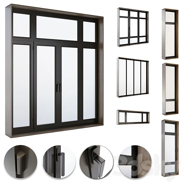 modern windows 3D Model