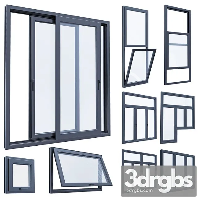 Modern Windows 4 3D Model Download