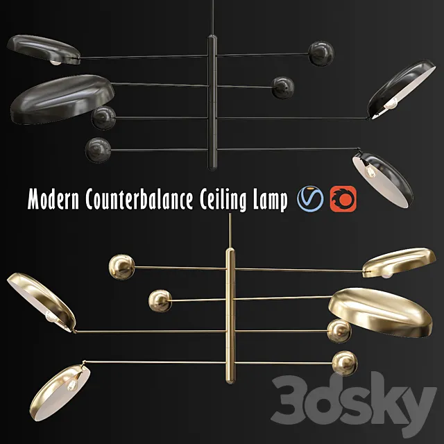 Modern_Counterbalance_Ceiling_Lamp 3DModel Modern_Counterbalance_Ceiling_Lamp 3DModel