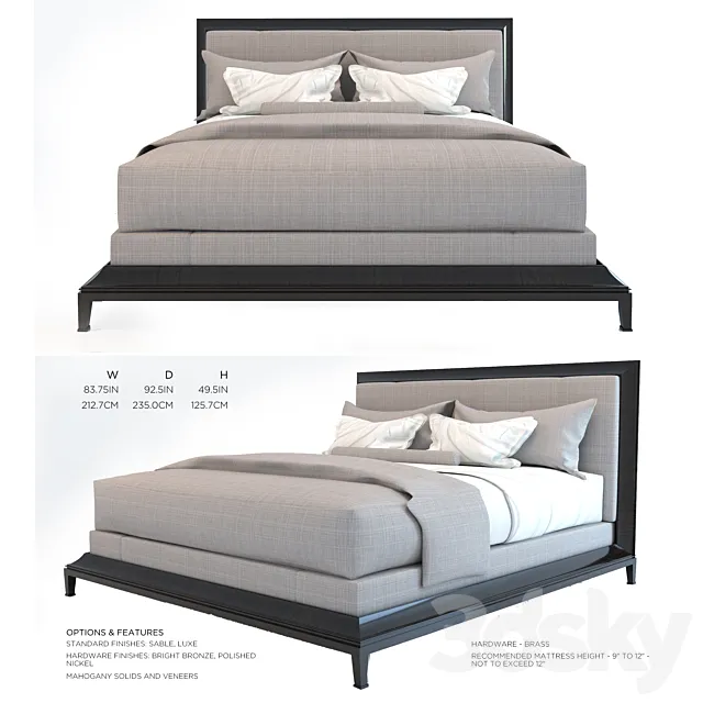 moderne platform bed 3D Model moderne platform bed 3D Model