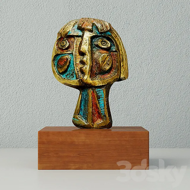 Modernist Bronze Abstract Sculpture 3D Model Modernist Bronze Abstract Sculpture 3D Model