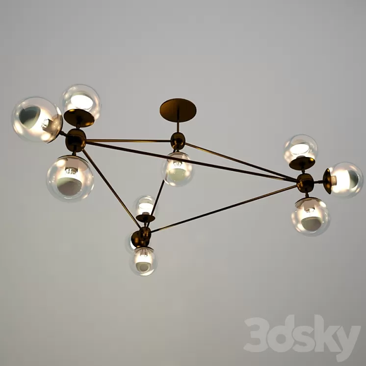 Modo chandelier 3D Model
