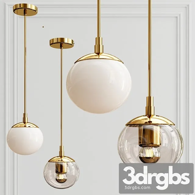 Modo Mono Brass Color Clear Glass 3D Model Download