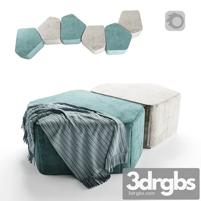 Modo ottoman 2 3D Model Download