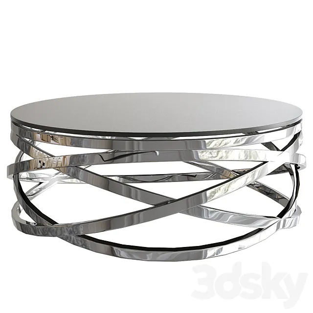 Modrest Tulare Contemporary Smoked Glass Coffee Table 3D Model Modrest Tulare Contemporary Smoked Glass Coffee Table 3D Model