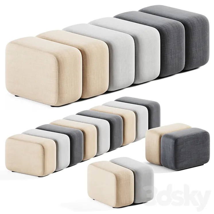 Modul Pouffe S800 by Bla Station \/ Modul Pouffe 3D Model Free Download